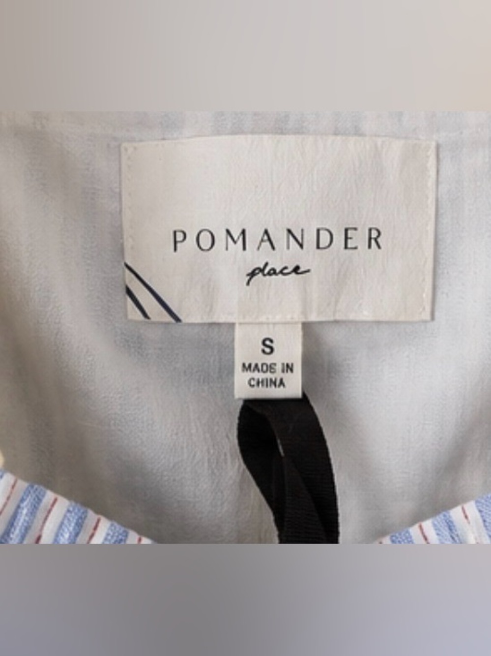 Pomander Place Light Blue & White Striped Lace-Trim Maxi Dress - Picture 4 of 6